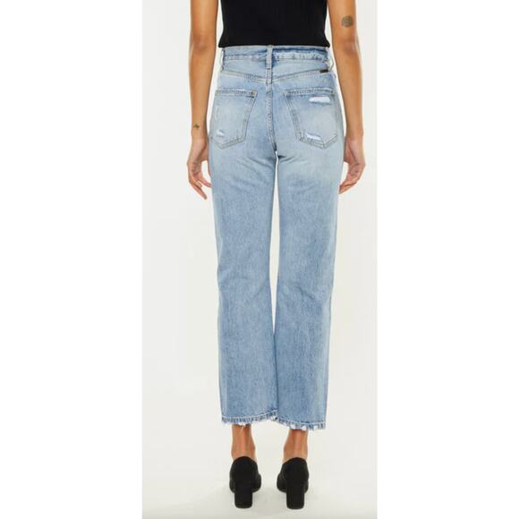 KanCan Kiara Ultra High Rise 90s Button Fly Boyfriend Jeans Womens Size 29 New - Picture 3 of 14